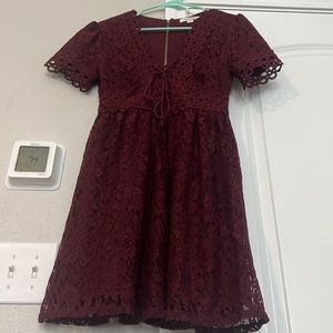 Francesca’s Burgundy dress